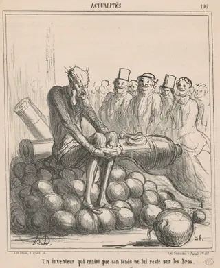 Un inventeur qui craint que son fonds ne luis reste ..., by Honoré Daumier, ink, 1867