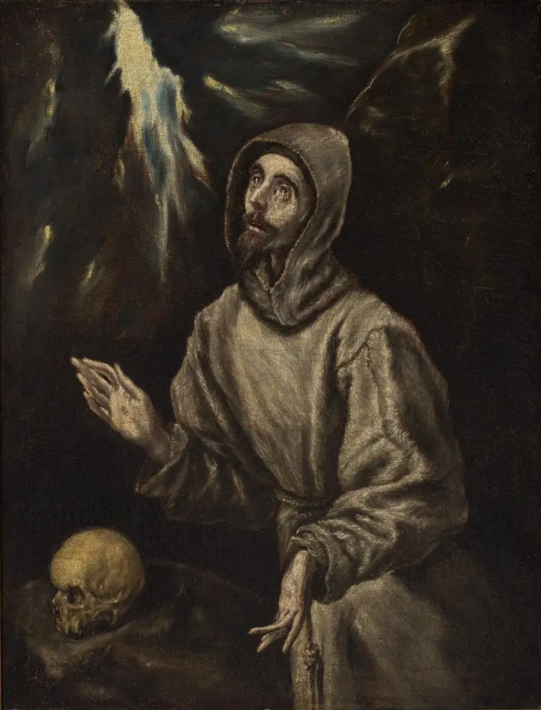 Ecstasy of Saint Francis Receiving the Stigmata, by El Greco, oil, 1600