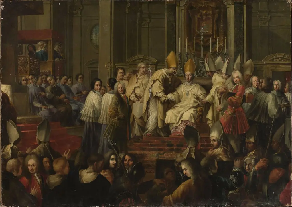 Anointing of a bishop, by Hyacinthe Collin de Vermont, oil, 1743