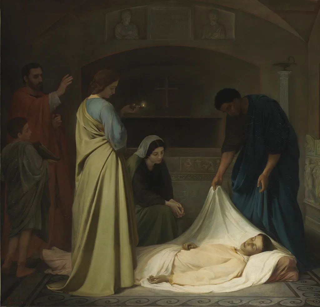 L'enterrament de Sant Llorenç, by Alejo Vera, oil, 1862