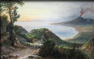 Blick von Pimonte auf die Bucht von Neapel, by Johan Christian Dahl, oil, 1821
