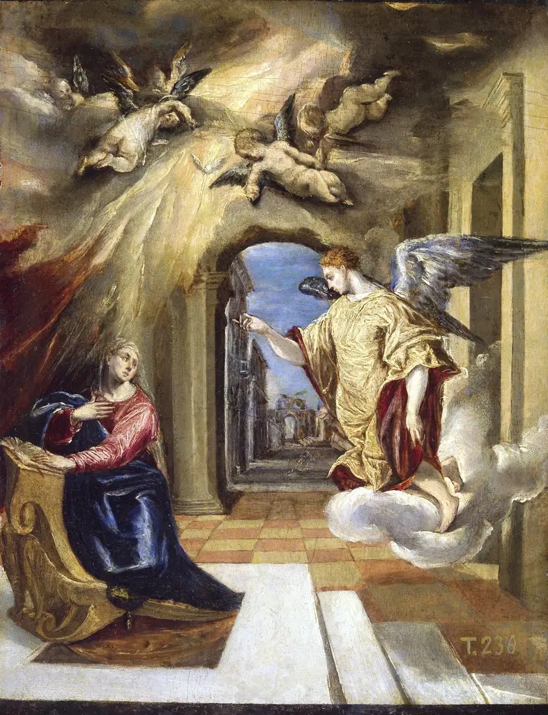 The Annunciation, by El Greco, oil, 1570