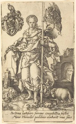 Modesty, by Heinrich Aldegrever, 1552