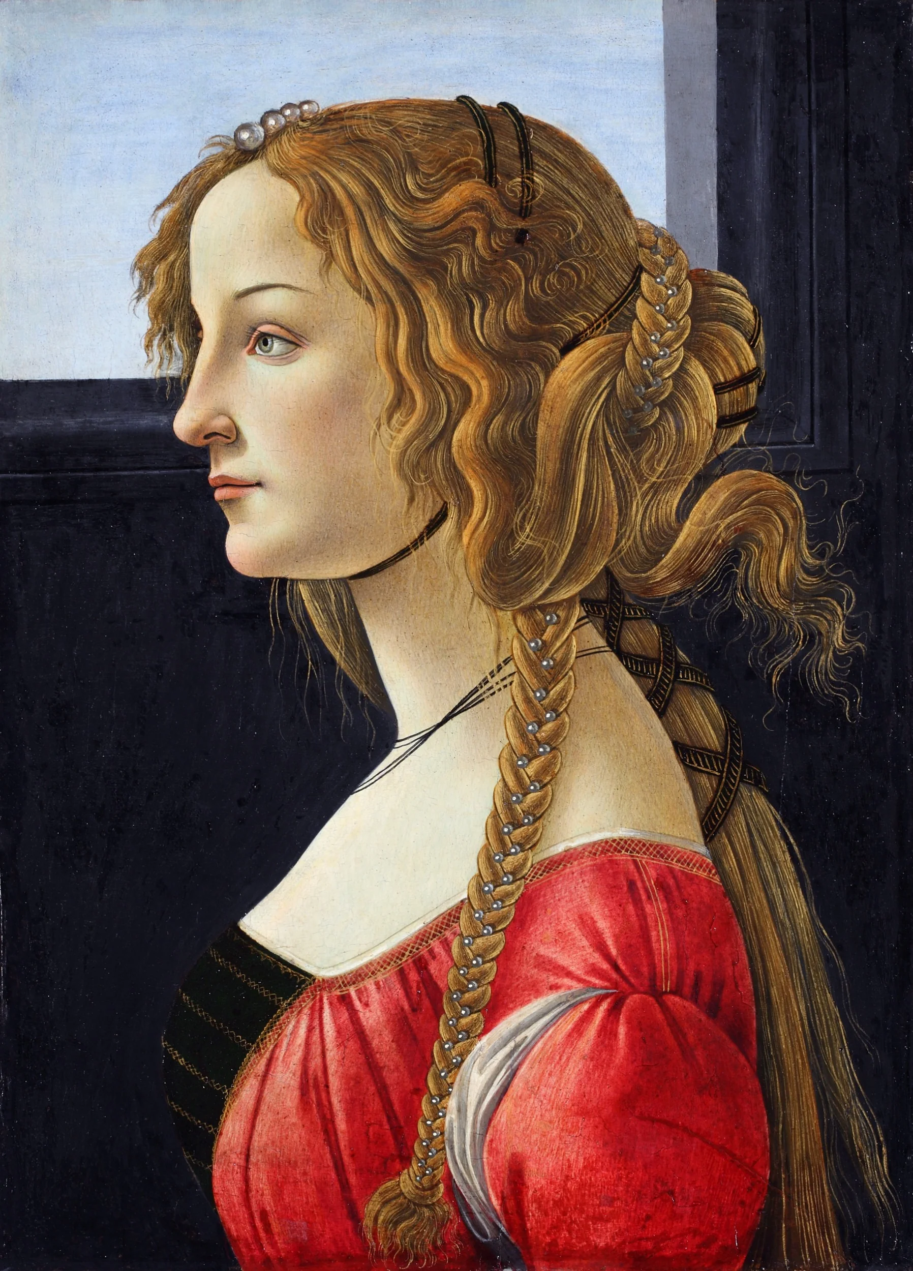 Profile Portrait of a Young Woman, detail