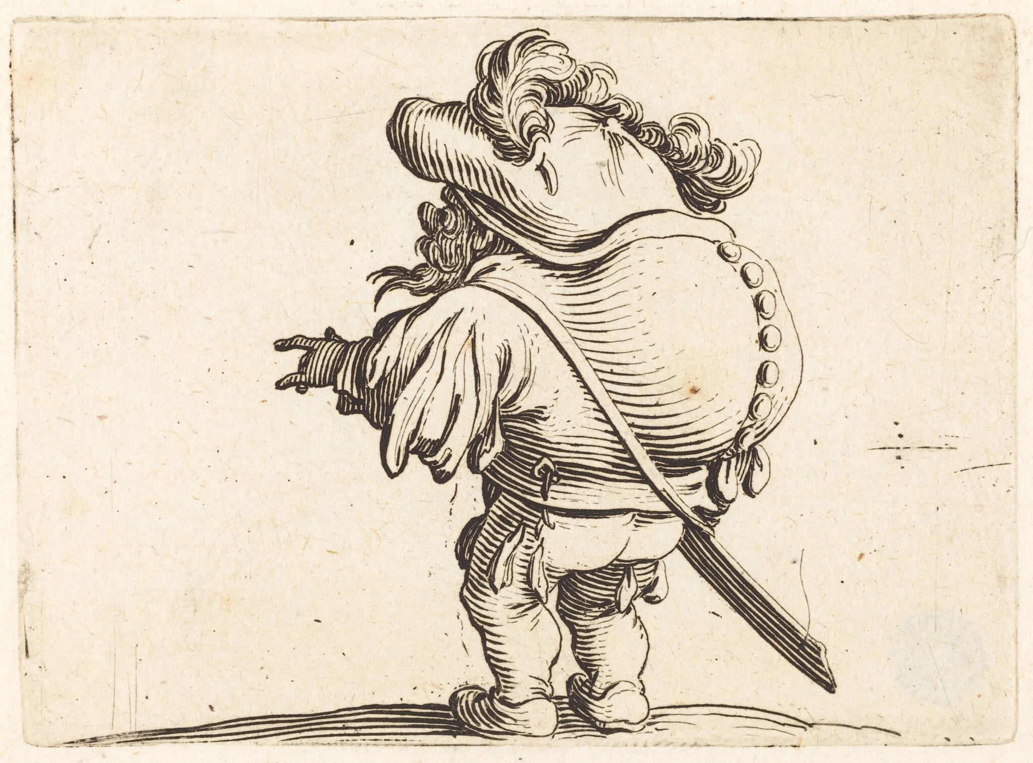 The Hunchback with the Feathered Cap, detail