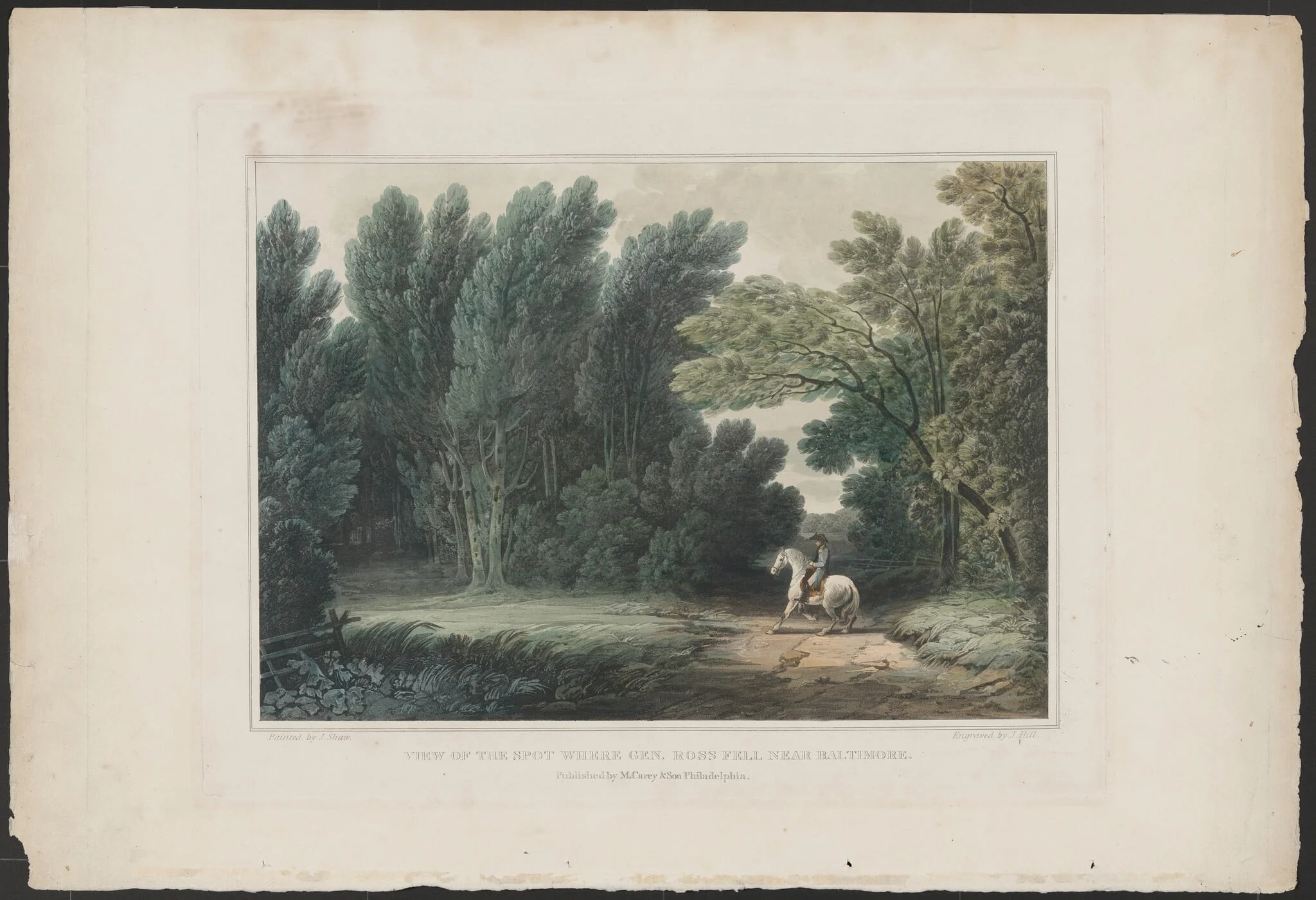 View of the Spot Where General Ross Fell, Near Baltimore, detail