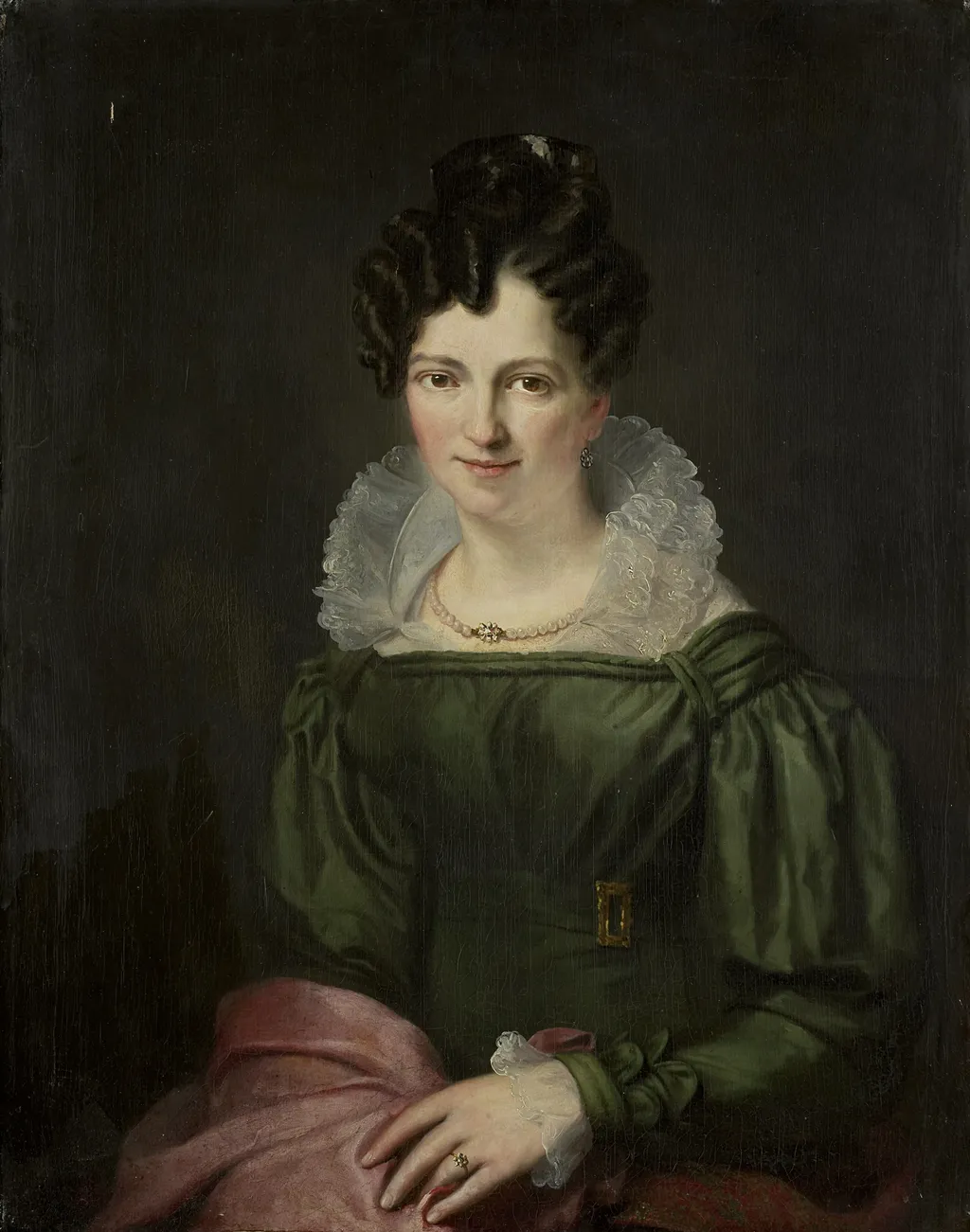 Portrait of Maria Christina Nijssen, Wife of Anthonie van der Hout, by Christiaan Julius Lodewijk Portman, oil, 1826