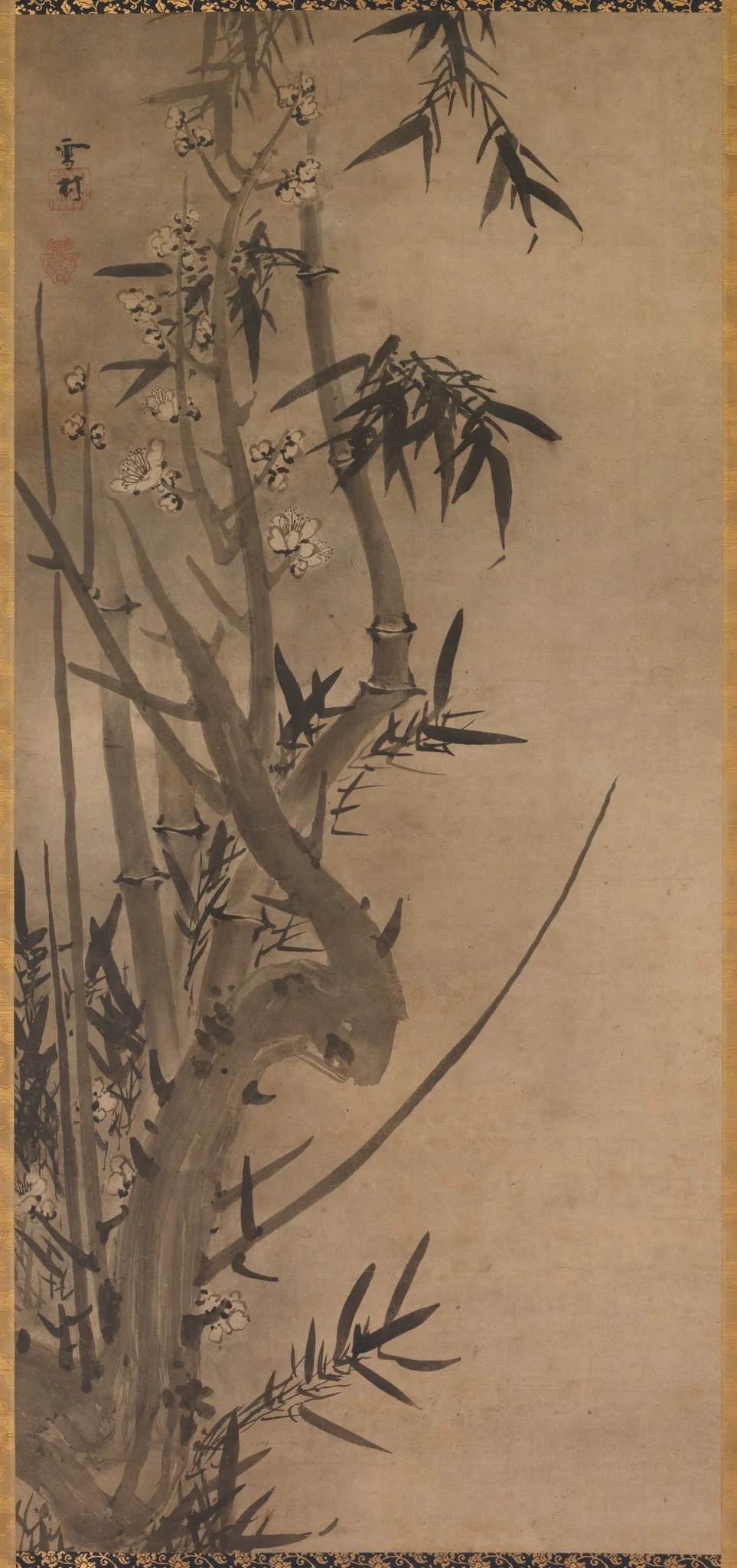Bamboo and Plum, detail