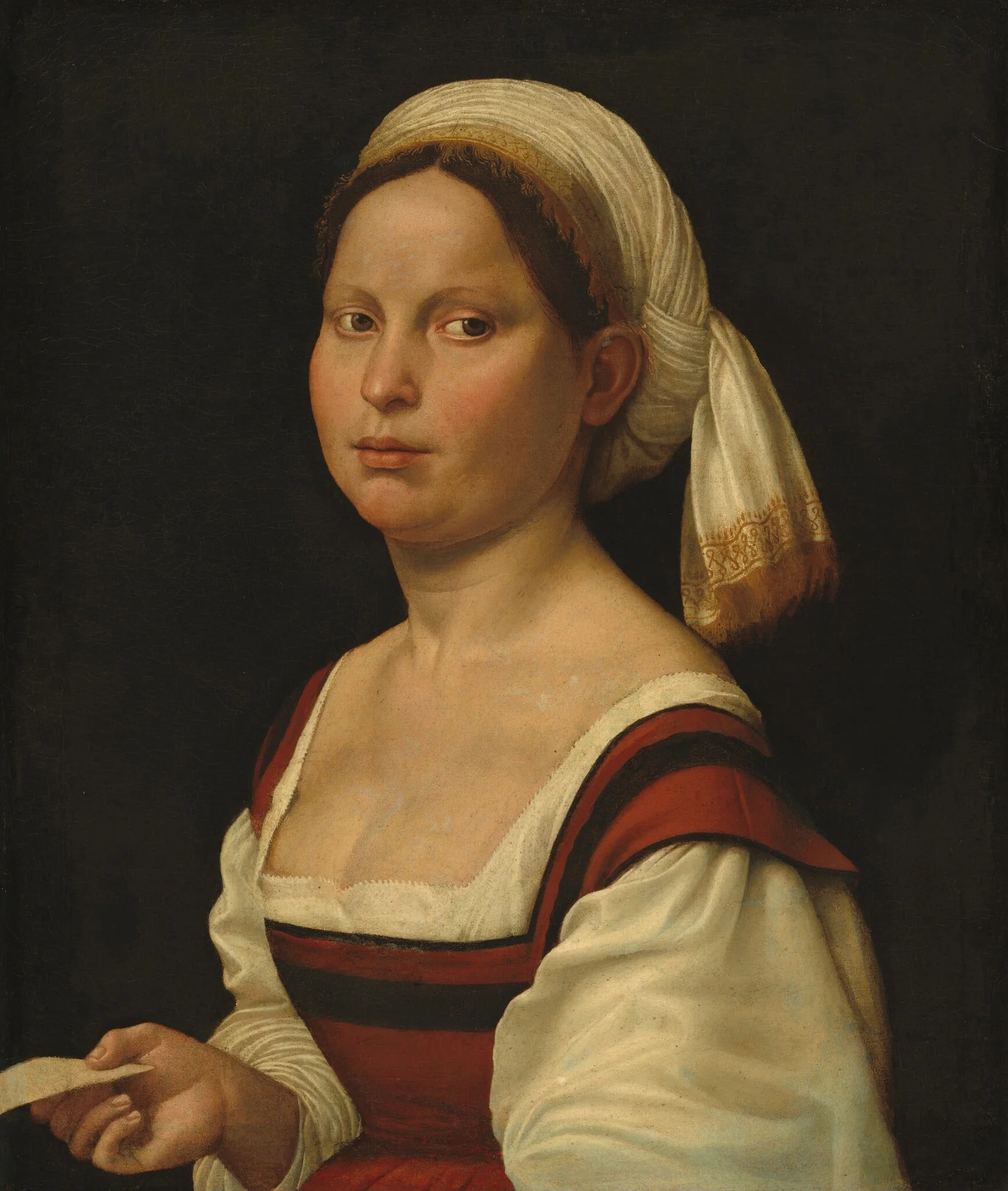 Portrait of a Young Woman, detail