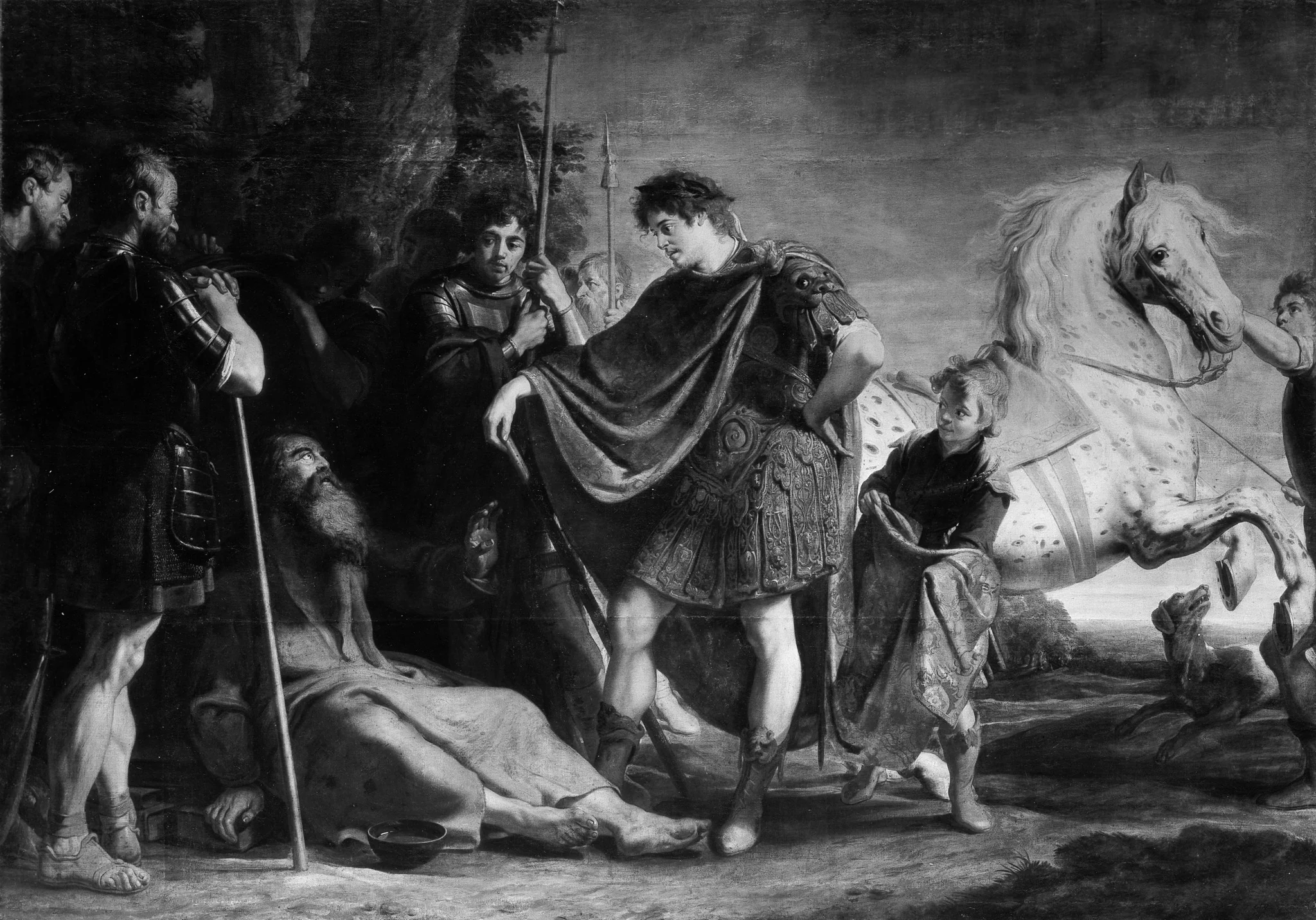 The Meeting of Alexander the Great and Diogenes, detail