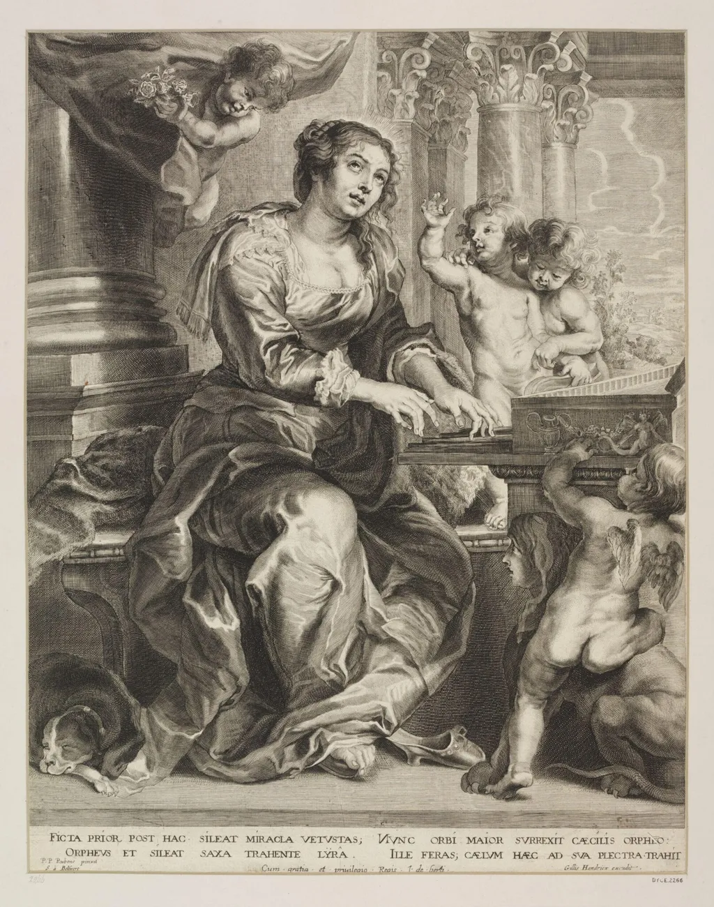 St. Cecilia, by Schelte Bolswert, 1650