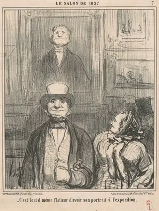 C'est tout d'même flatteur d'avoir, by Honoré Daumier, ink, 1857