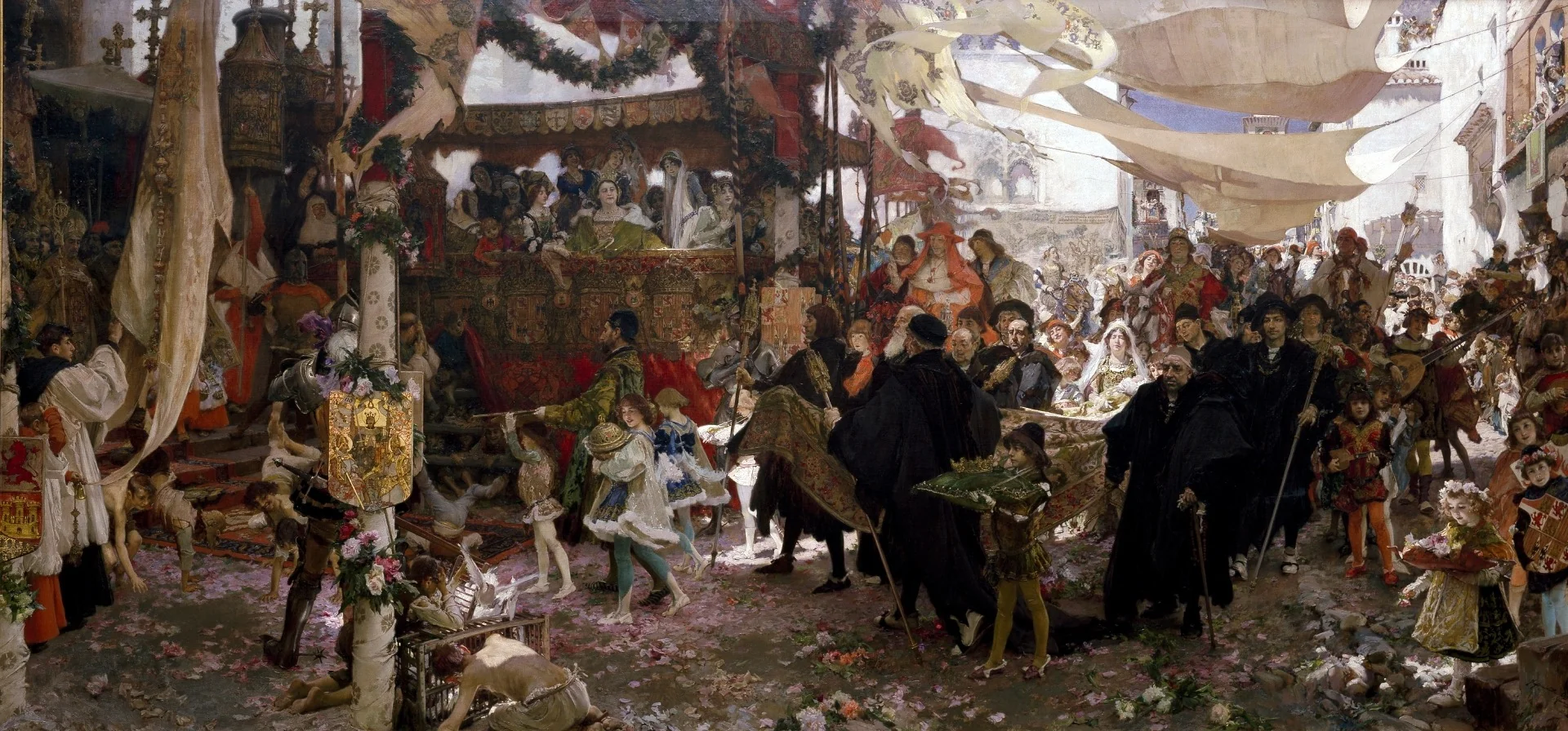 The Baptismal procession of Prince Juan, son of the Catholic Kings, through the streets of Seville, detail