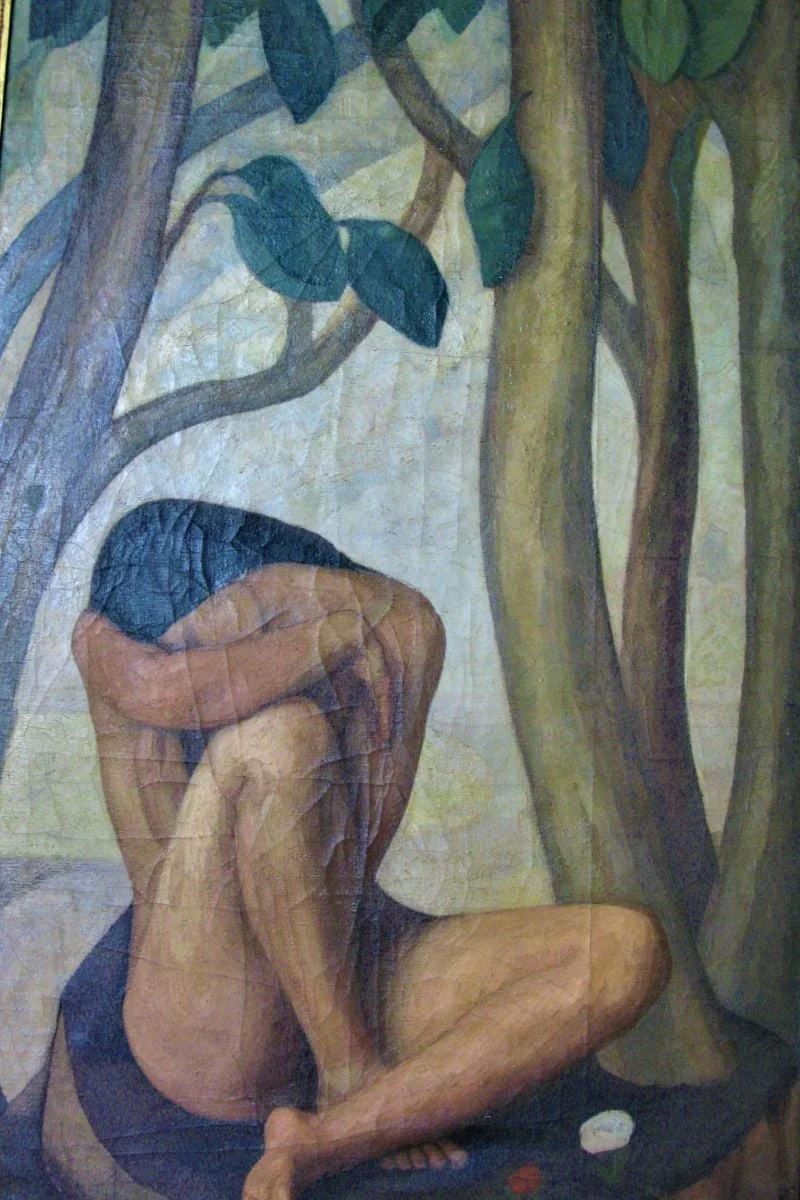 Omul în mijlocul naturii, detail