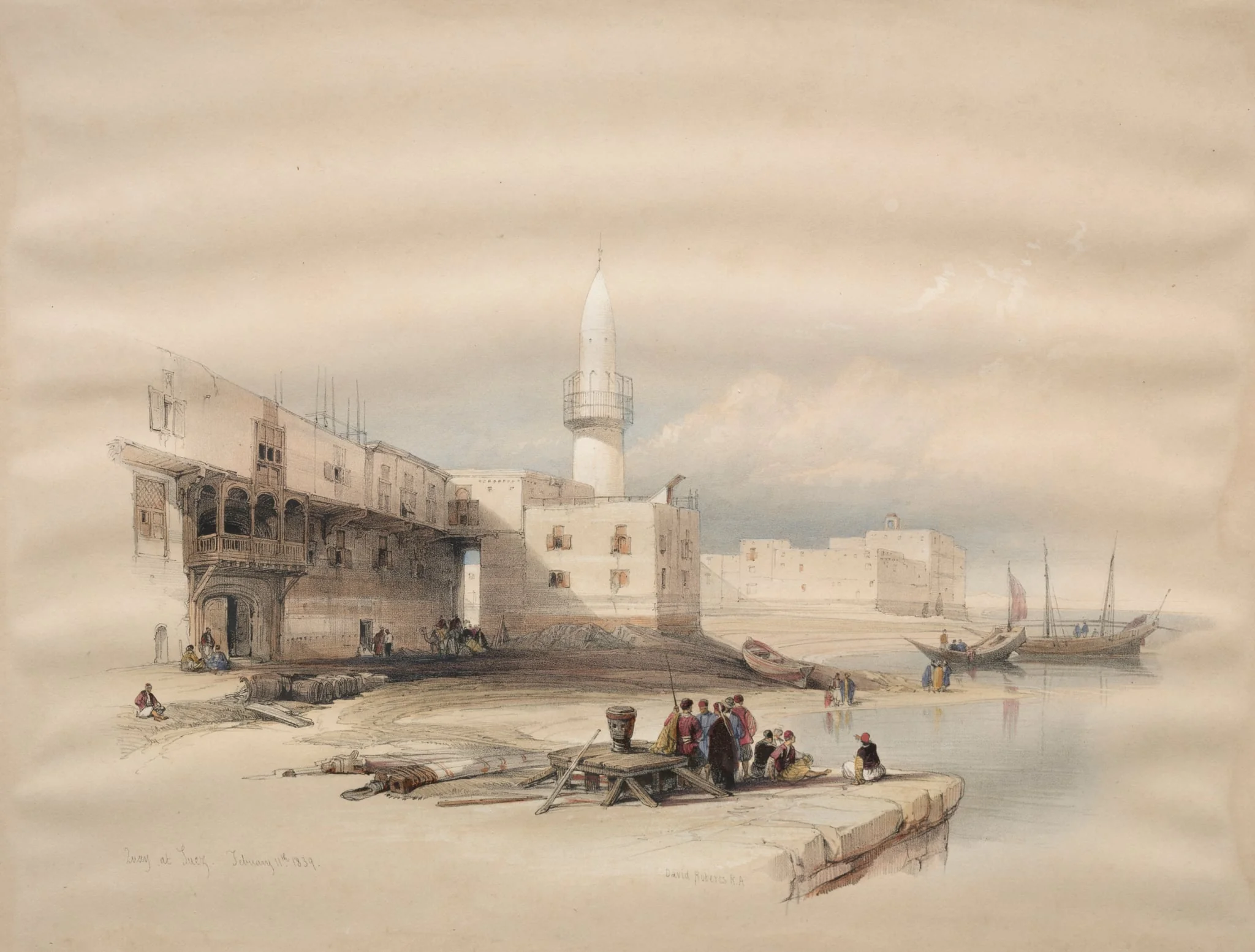 Quay at Suez, detail