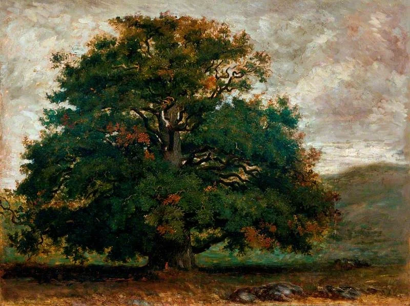 A Tree in Fontainebleau Forest, detail