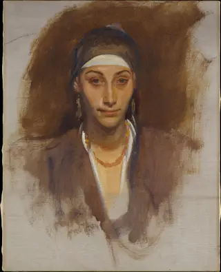 Egyptian Woman with Earrings, by John Singer Sargent, oil, 1896