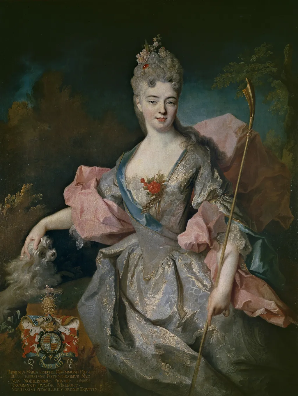 Lady Mary Josephine Drummond, Countess of Castelblanco, by Jean-Baptiste Oudry, oil, 1716