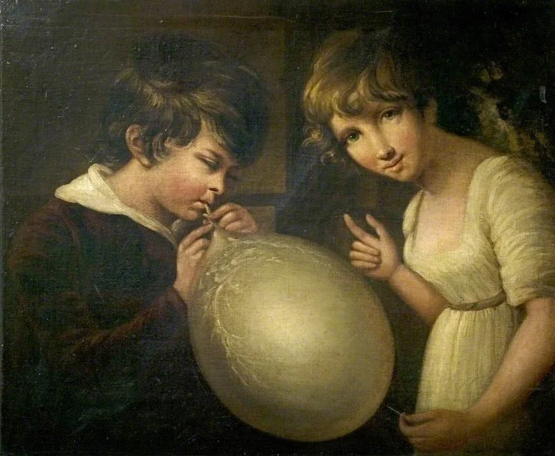 Boy and Girl with a Bladder, detail