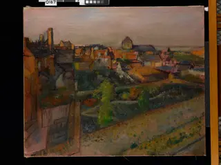 View of Saint-Valéry-sur-Somme, by Edgar Degas, oil, 1898