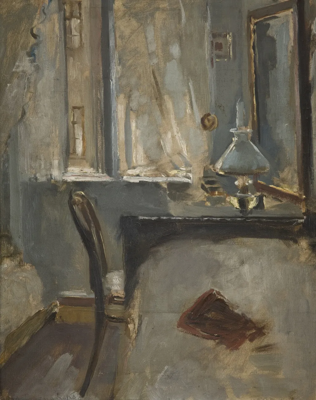 Study of the Interior of the Artist’s Studio in Krakow, by Olga Boznańska, oil, 1898