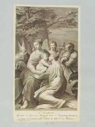 Holy Family with St. Margaret, by Giuliano Traballesi