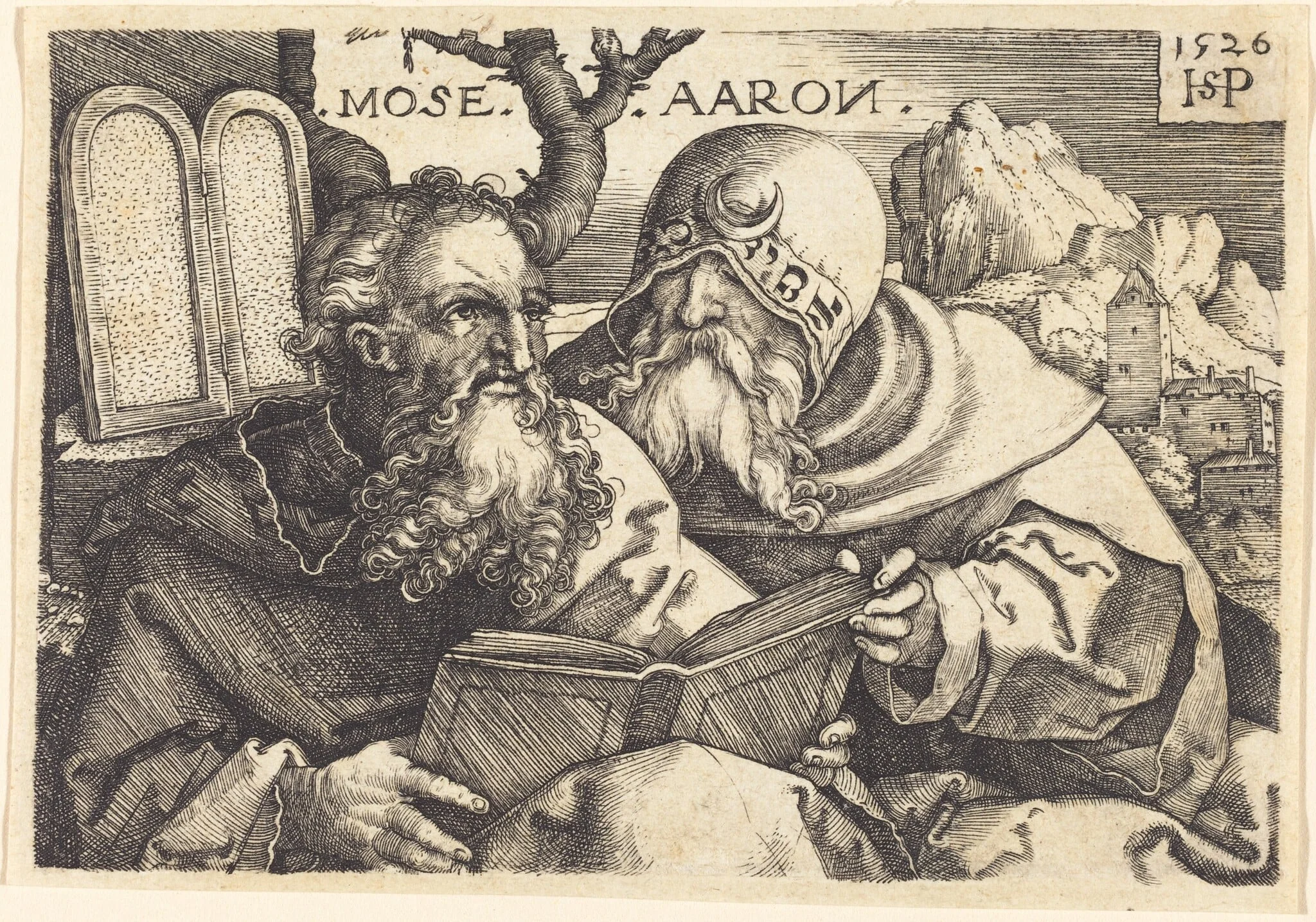 Moses and Aaron, detail