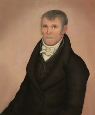 Portrait of a Gentleman, by Ammi Phillips, oil, 1816