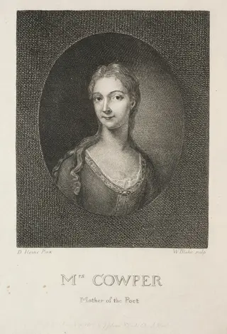 Mrs. Cowper, Mother of the Poet, by William Blake, 1802
