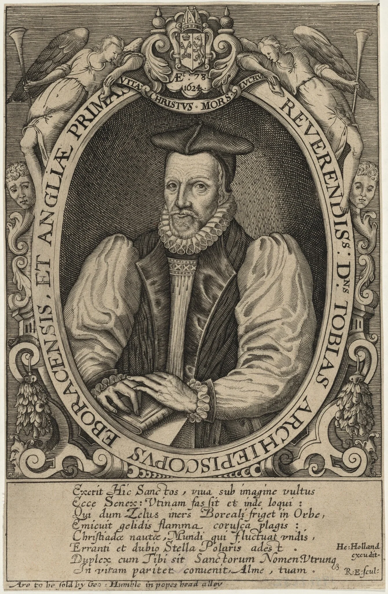 Tobias Matthew, D.D., Archbishop of York, detail