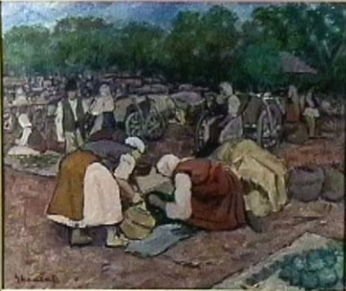 Târg la Baia de Aramă, detail