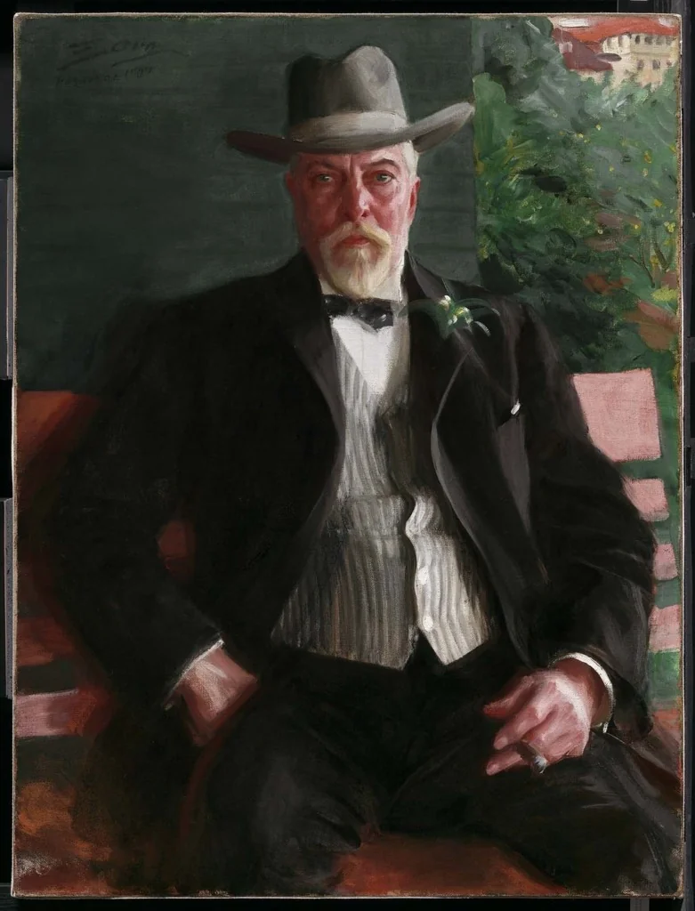 Portrait of Richard Teller Crane, detail