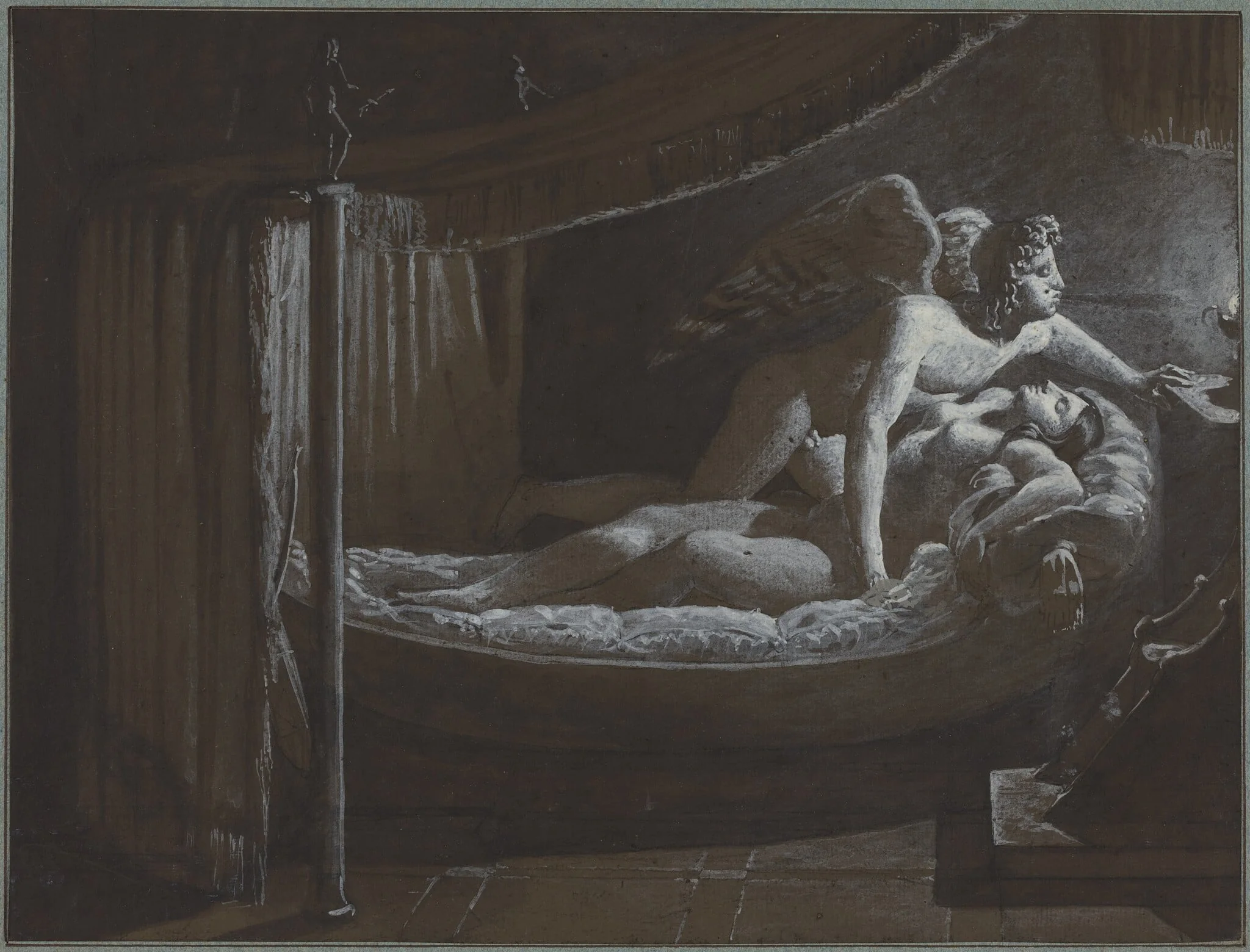 Cupid with Psyche Extinguishing the Lamp, detail