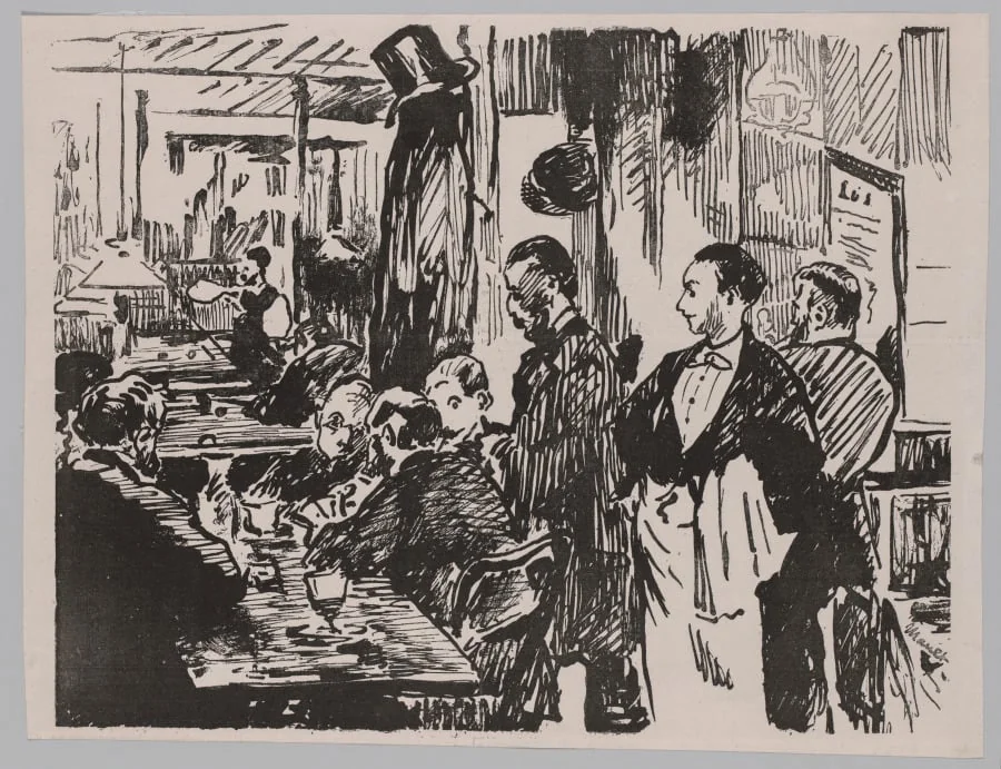 At the Café, detail