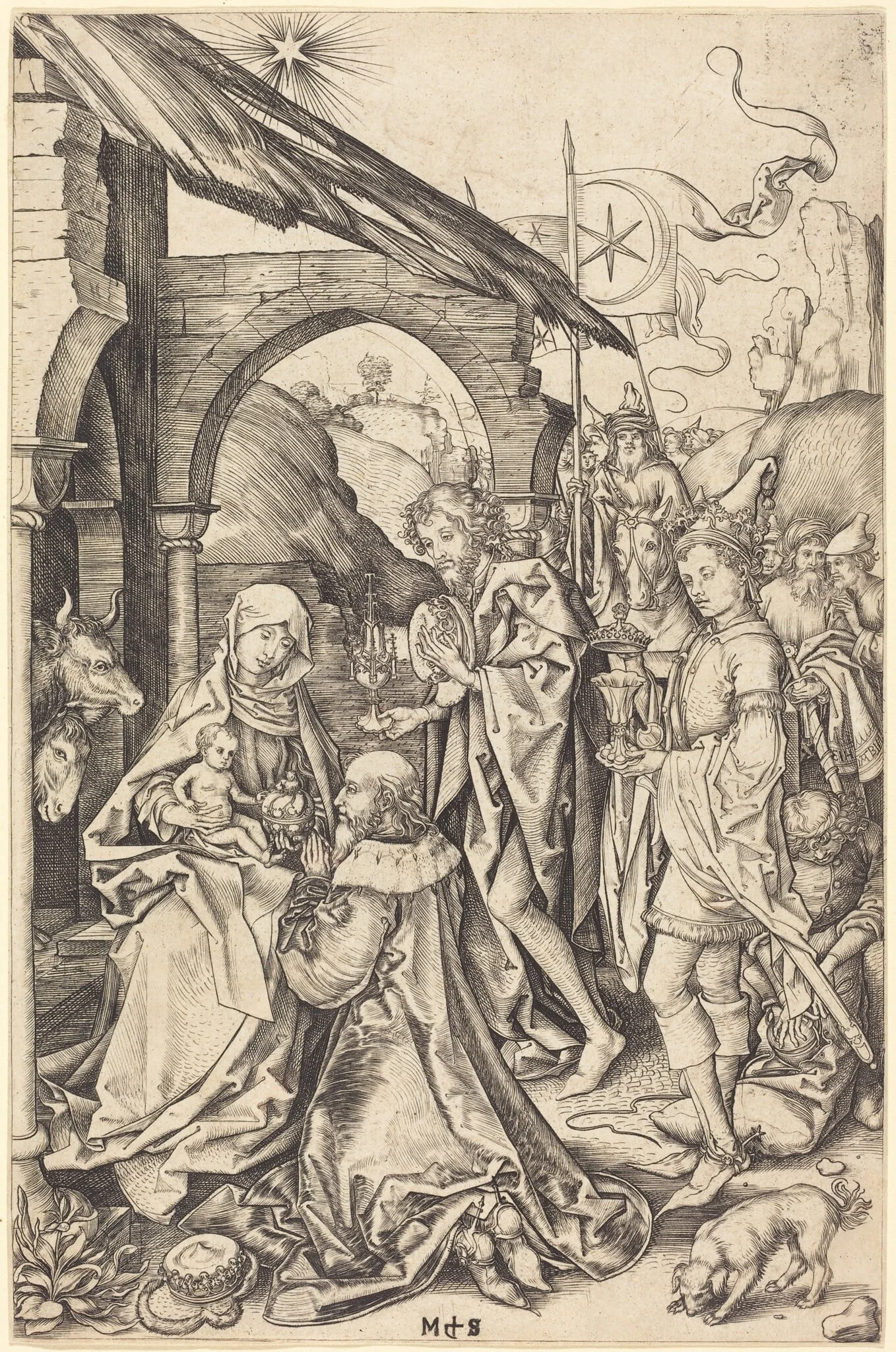 The Adoration of the Magi, detail