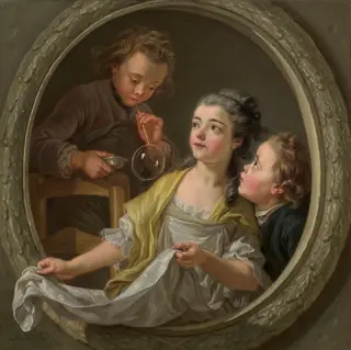 Soap Bubbles, by Charles-Amédée-Philippe van Loo, oil, 1764