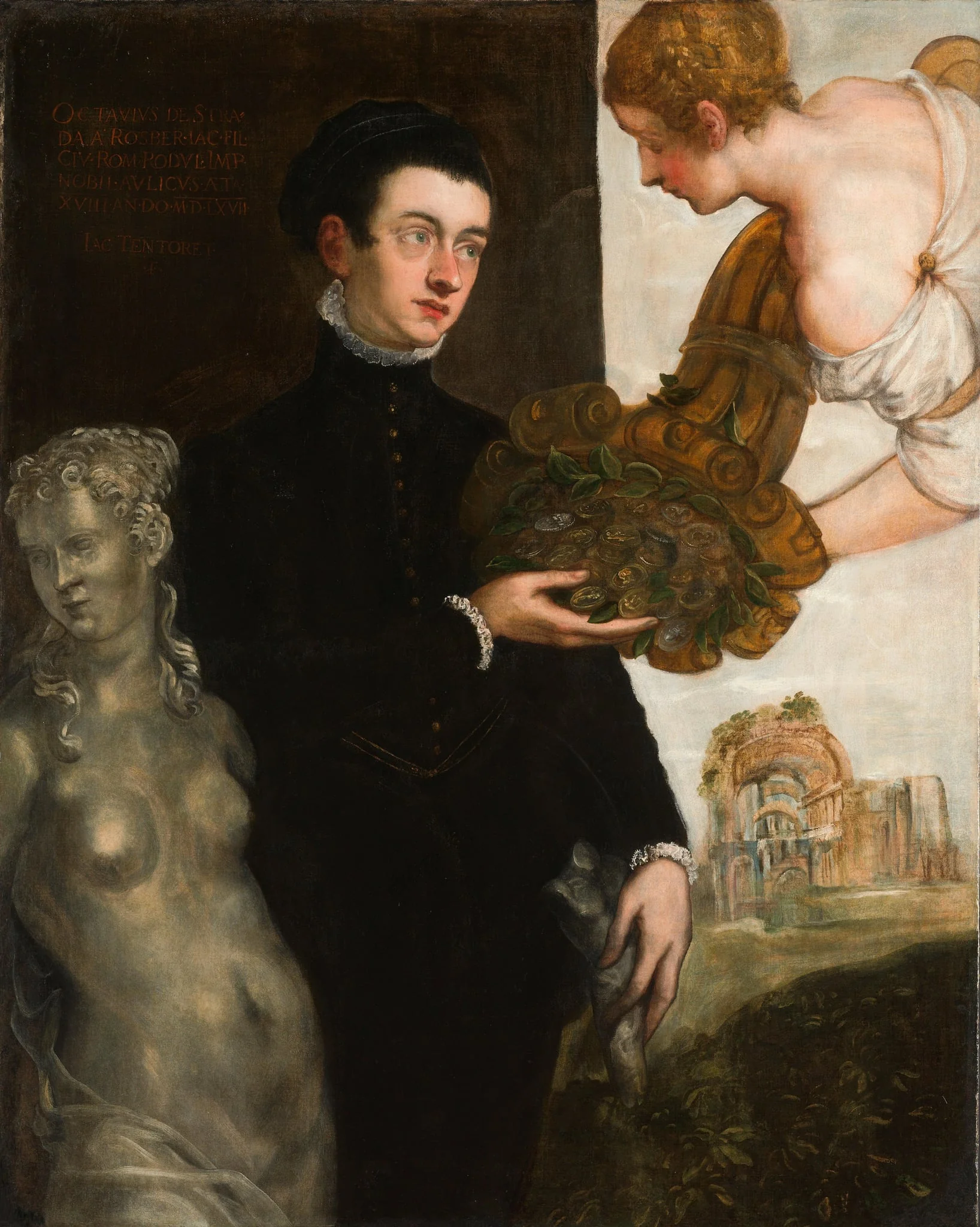 Portrait of Ottavio Strada, detail