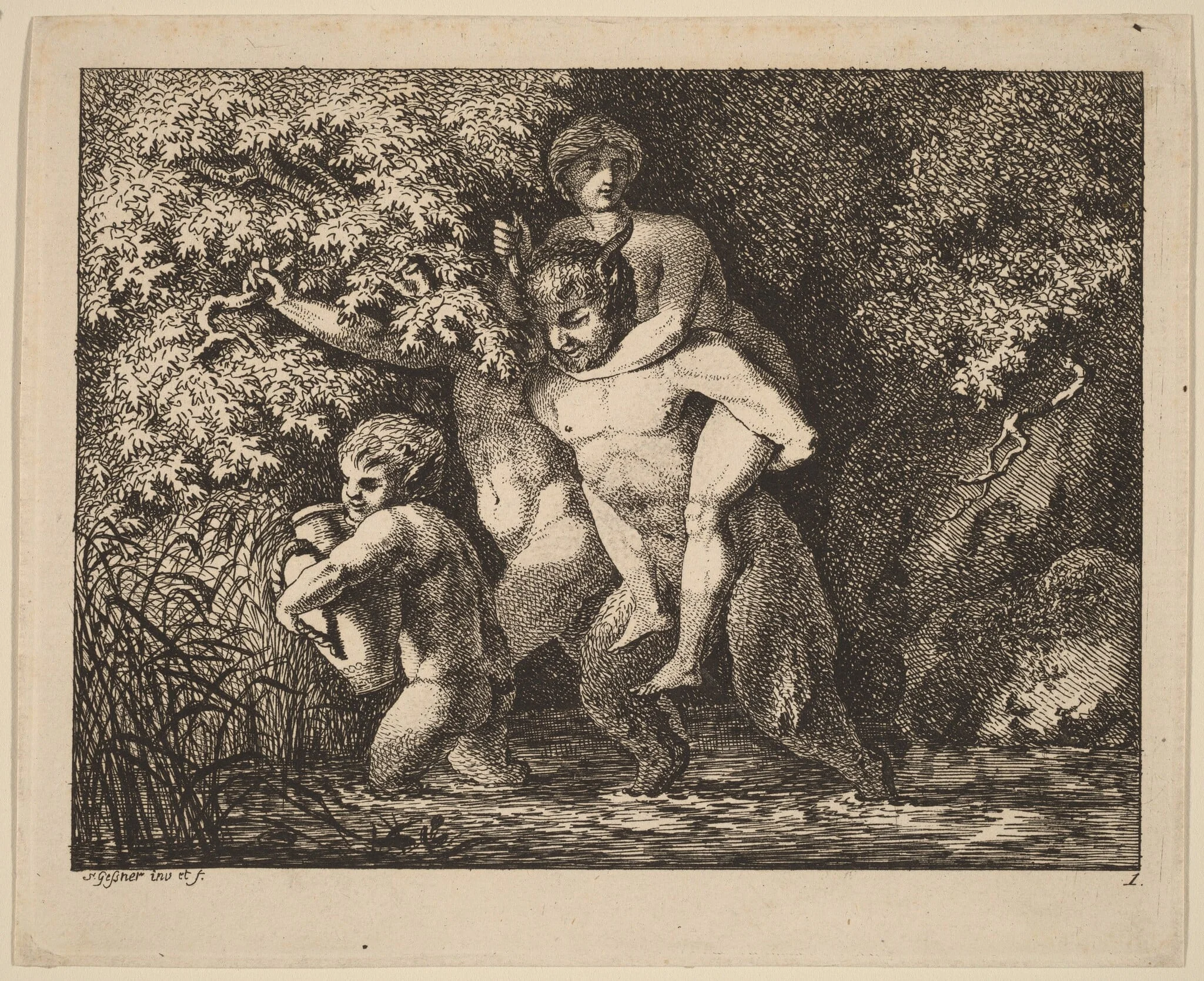 Satyr Carrying a Nymph, detail