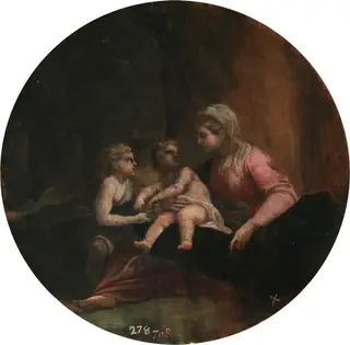 The Virgin and Child with the Infant Saint John the Baptist, by Annibale Carracci, oil, 1600