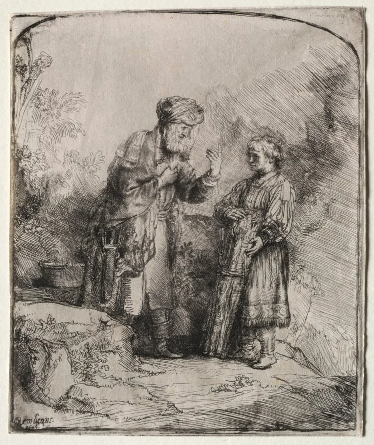 Abraham and Isaac, detail