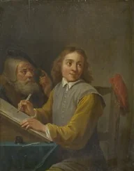 David Teniers (III) learns to draw, detail