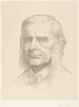 Professor Huxley, 2nd plate, by Alphonse Legros, ink, 1874