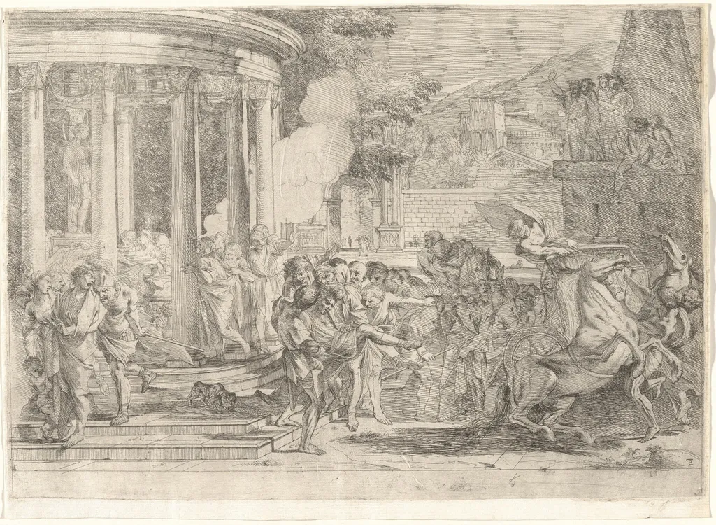 Camma and Sinorix, by Pietro Testa, ink, 1640