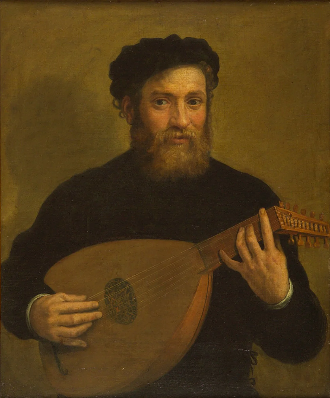 Lautenspieler, detail