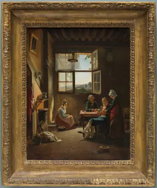 Two Veterans Playing "Piquet", by Pierre Duval Le Camus, oil, 1819