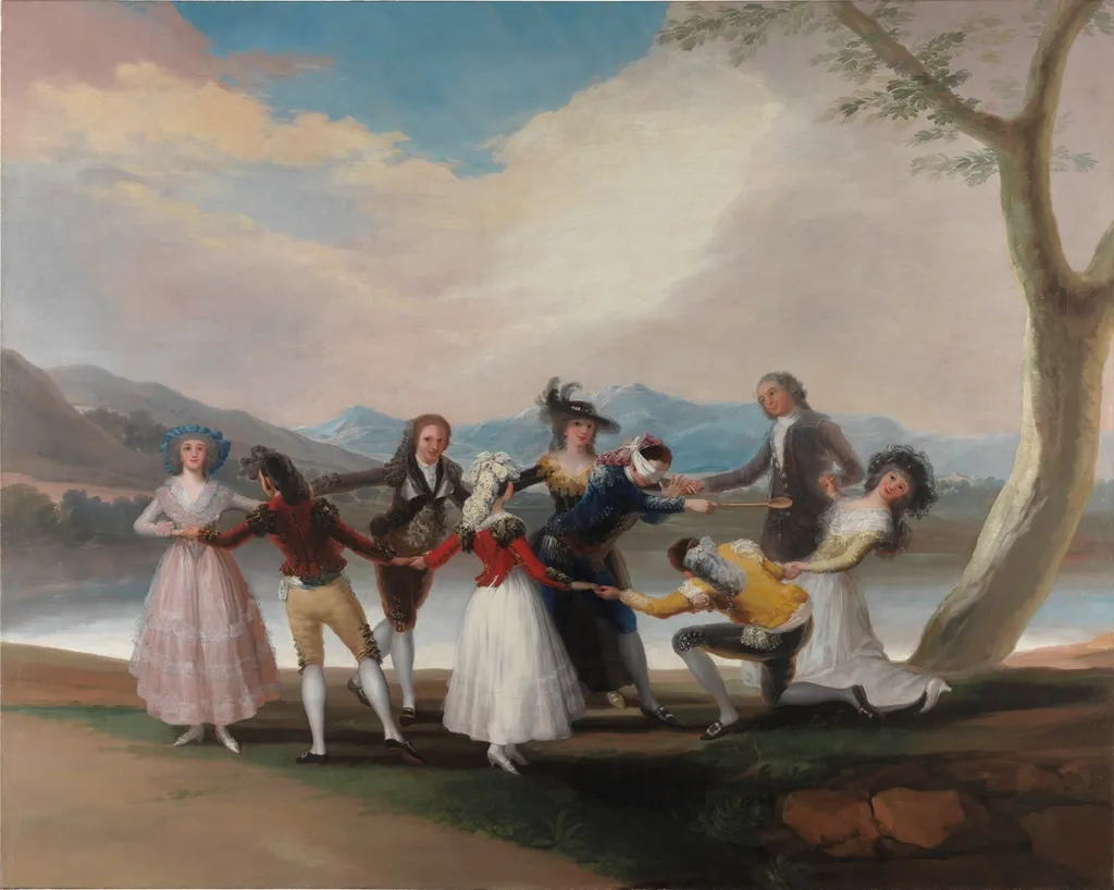 Blind Man's Bluff, by Francisco Goya, oil, 1794