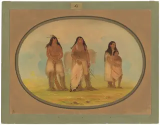 Four Kiowa Indians, by George Catlin, oil, 1865