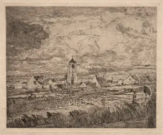 Large View of Mariakerke, by James Ensor, 1887