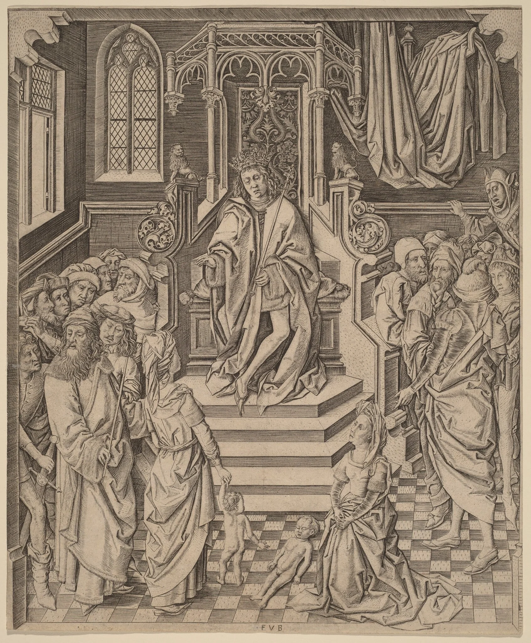 The Judgment of Solomon, detail