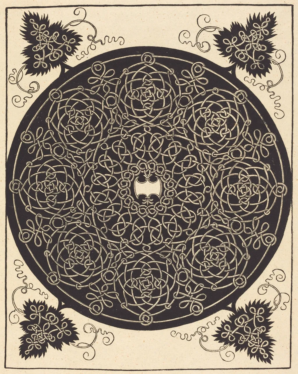 The Fifth Knot (with a six-pointed white shield), by Albrecht Dürer, ink, 1506